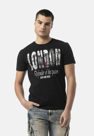 Cipo & Baxx, T-SHIRT MIT RUNDHALSAUSSCHNITT IM REGULAR FIT - Print T-shirt - schwarz