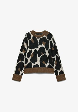 Vero Moda, KNITTED PULLOVER VMLEONIE KNITTED PULLOVER - Strickpullover - cocoa brown