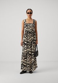 JDY STARR LIFE - Robe longue - tapioca/black