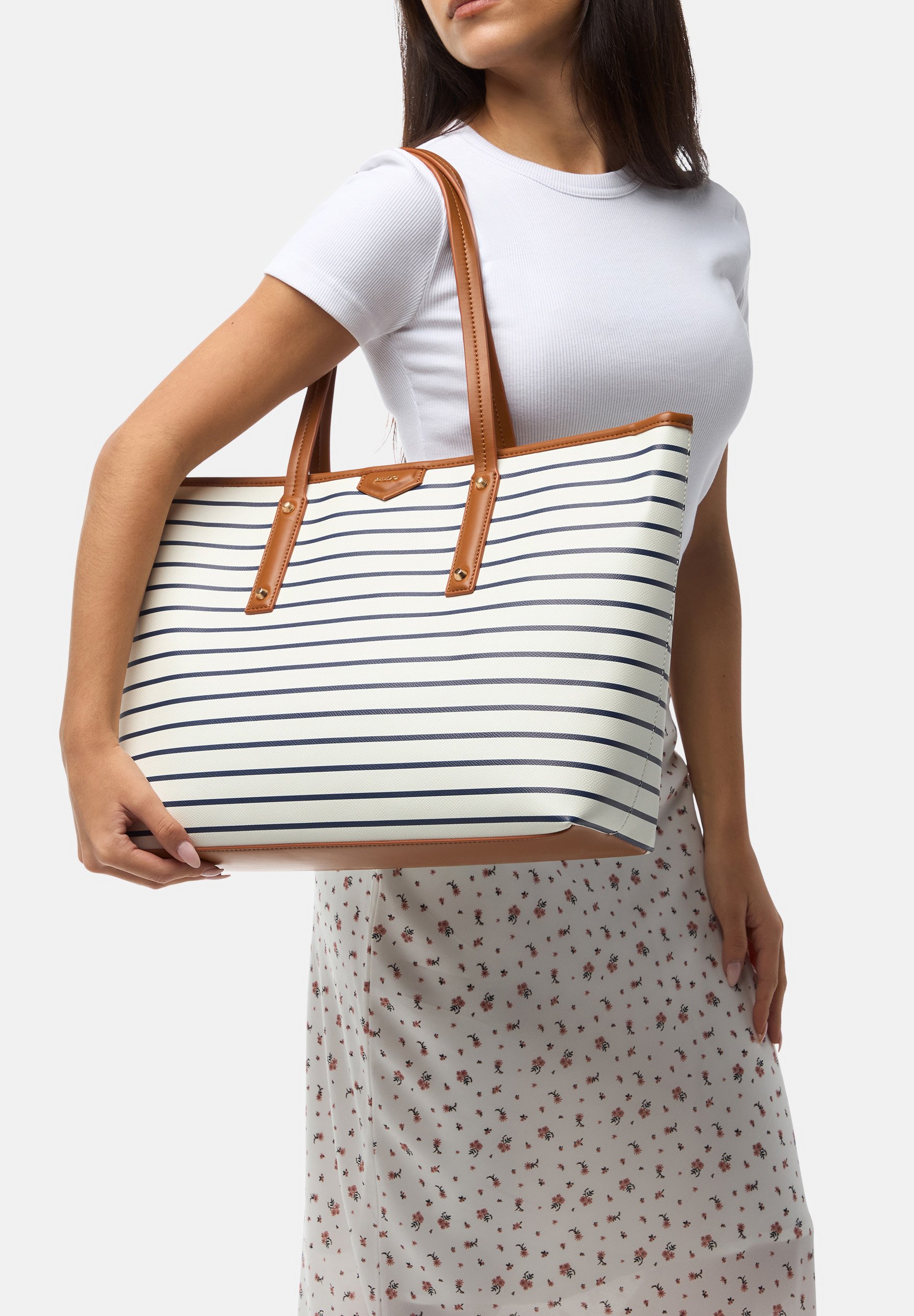 ALDO ADADER - Handbag - nautical/off-white - Zalando