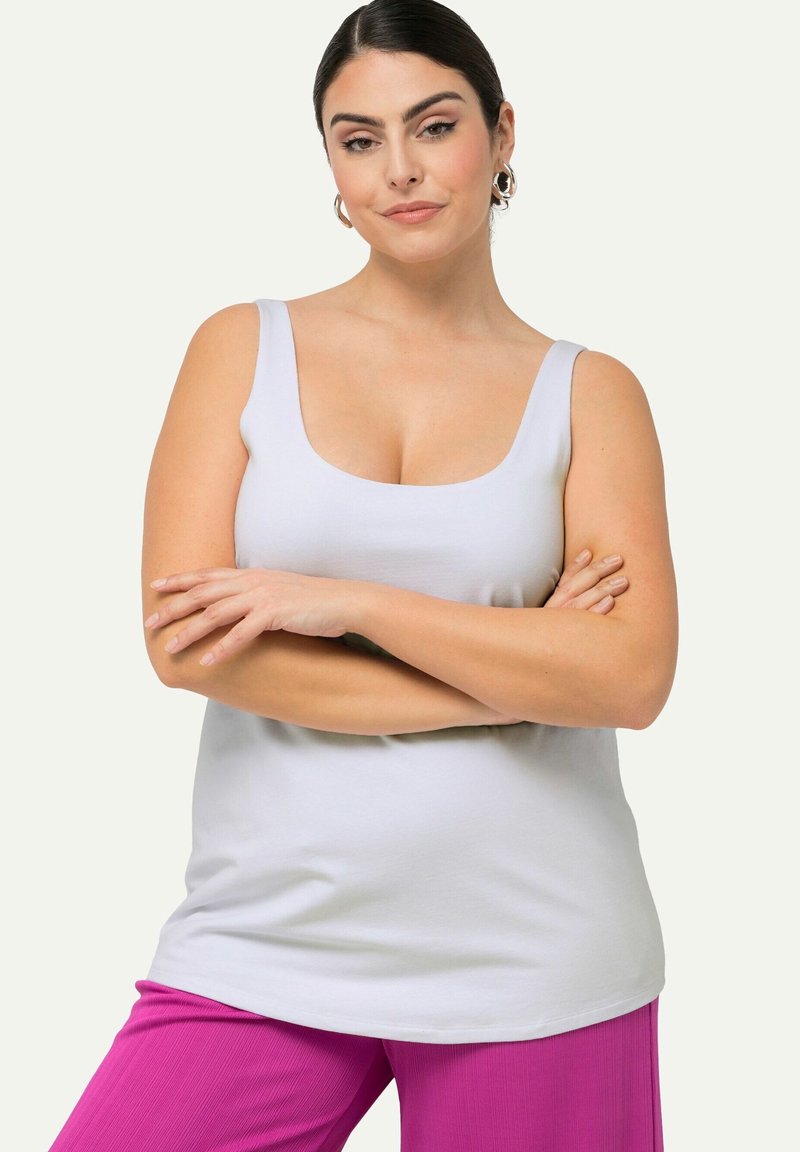 Ulla Popken LAYERED TANK - Top - snow white