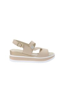 Valleverde Sandali con zeppa - beige