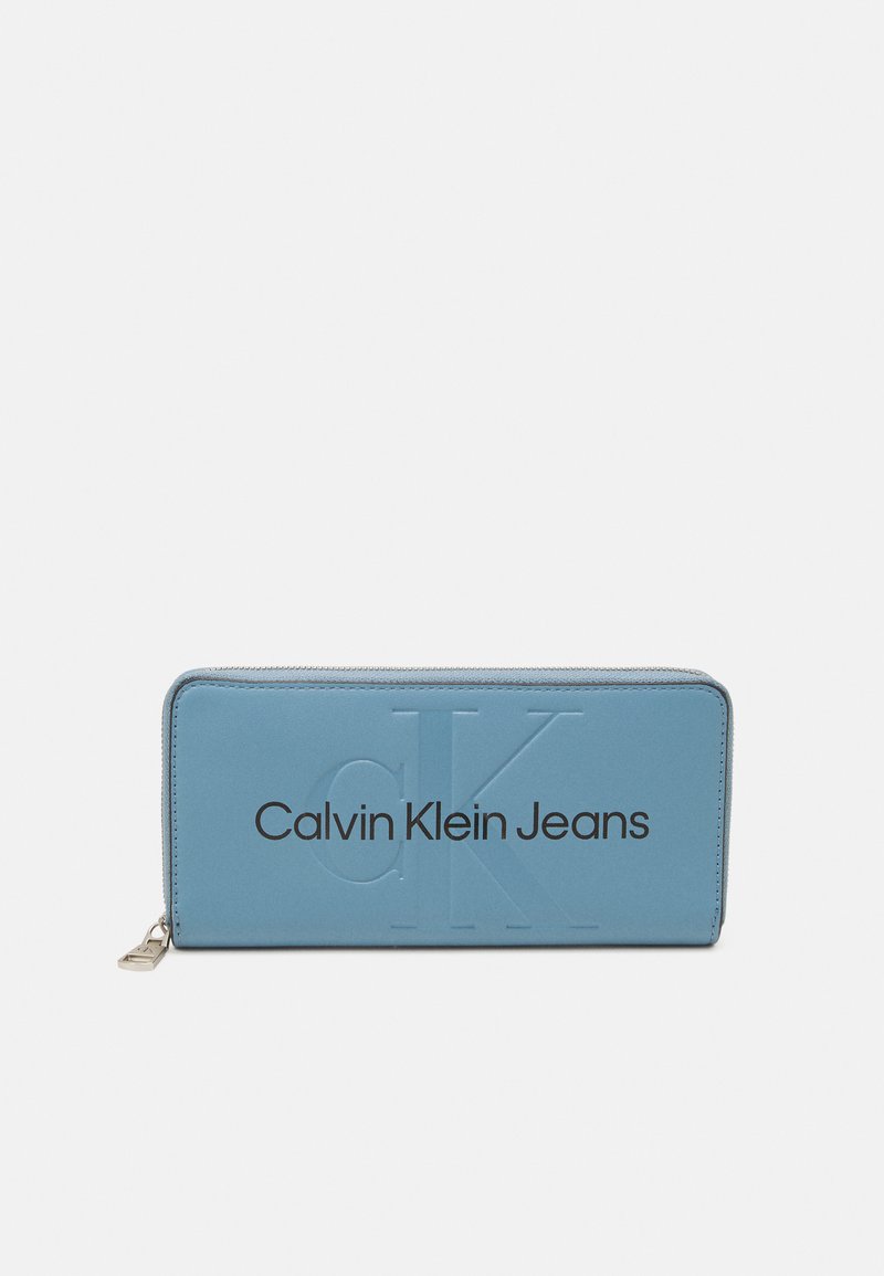 Calvin Klein Jeans SCULPTED ZIP AROUND MONO - Portafoglio - dusk blue