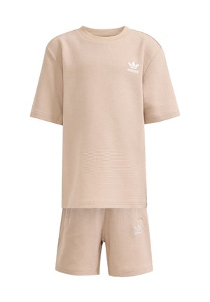 LOOSE WAFFLE SET - Shorts - stone khaki