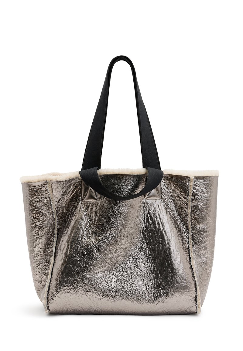AllSaints IZZY SHEARLING - Shopping bag - taupe