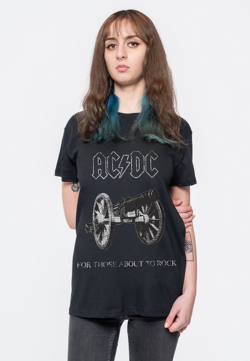 Paradiso Clothing AC DC FOR THOSE ABOUT TO ROCK - Print T-shirt - black