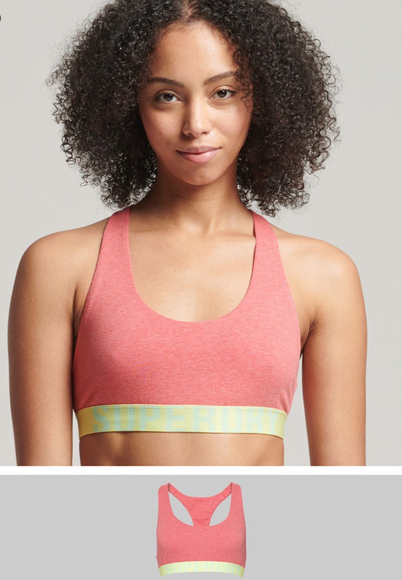 Superdry LARGE CROP Bustier coral marl/koralle Zalando.de