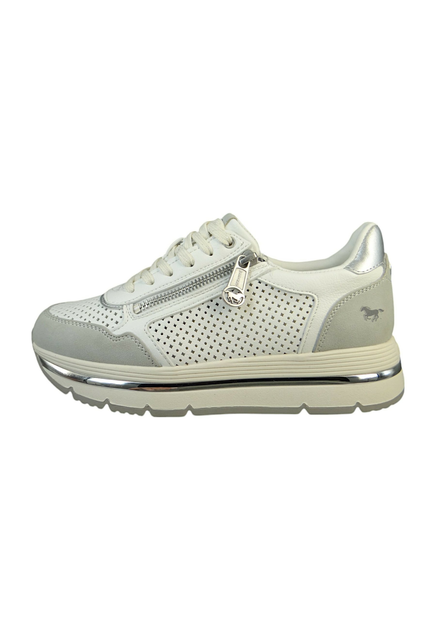 Mustang Sneaker low weiss/weiß Zalando