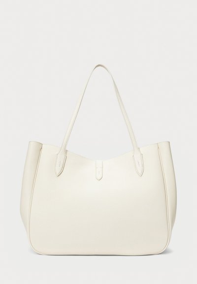 Polo Ralph Lauren POLO ID LEATHER LARGE TOTE - Kandekott - ivory