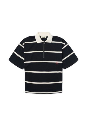 Woodbird, HIRO STRIPE ZIP - Polo - off white navy