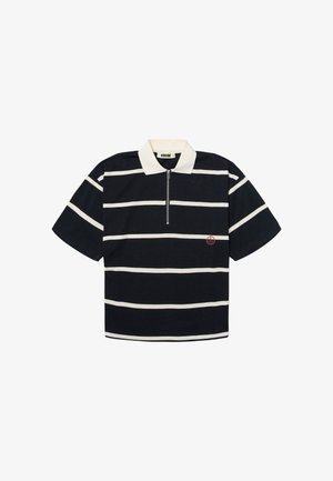 Woodbird, HIRO STRIPE ZIP - Polo - off white navy