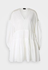 BAARIA ABITO MUSSOLA CON FRANGE - Dnevna obleka - snow white