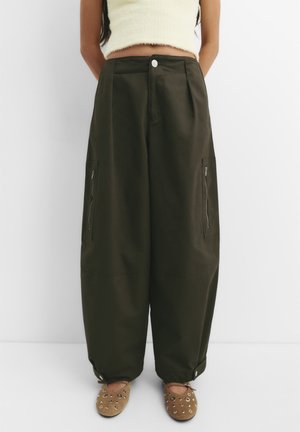 BALLOON FIT - Tygbyxor - khaki