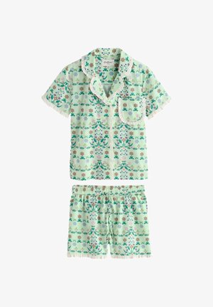 Cath Kidston, REGULAR FIT FRILL BUTTON THROUGH SET - Pyjama - lime green flower market