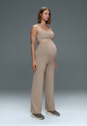 OYSHO, COMFORTLUX MATERNITY STRAIGHT-LEG TROUSERS - Pantalon classique - light stone