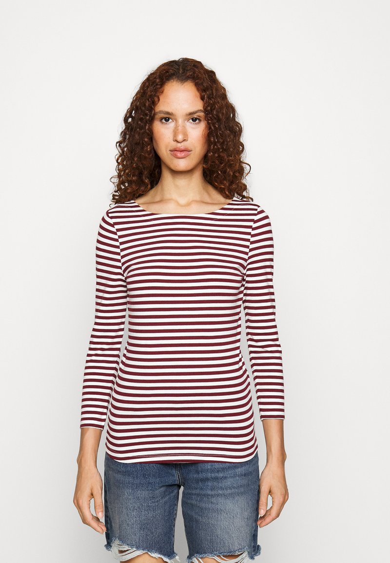 ONLY Tall ONLFIFI 3/4 BOATNECK BOX - Μπλούζα με μακριά μανίκια - chocolate truffle/cloud dancer