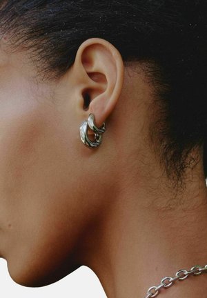 EDBLAD, CRYSTALITE HOOPS LARGE - Náušnice - silver-coloured