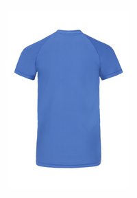 T-shirt kratkih rukava plave boje izrađen od glatkog materijala koji upija vlagu, s raglan rukavima i dizajnom okruglog izreza.