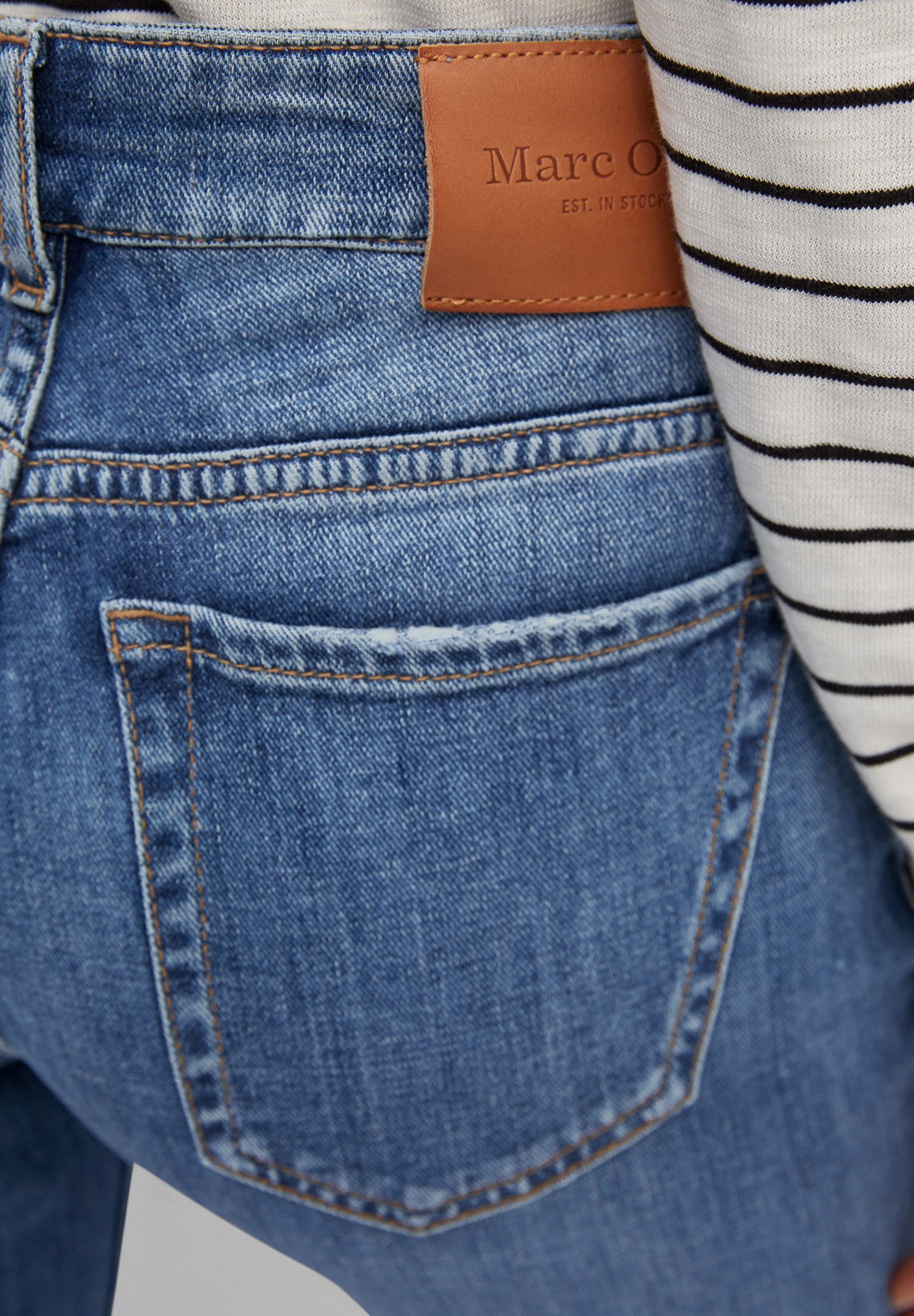 Marc O'Polo ALBY - Straight leg jeans - cashmere touch wash/blue -  Zalando.de