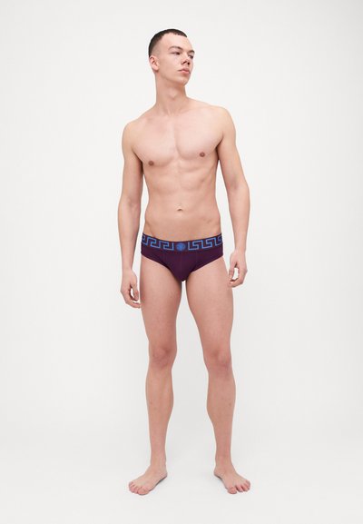Versace UNDERPANTS LOW RISE TOPEKA NEW LOGO - Fecskék - dark aubergine/ink blue