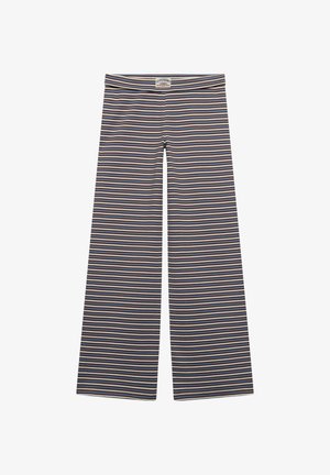 Superdry & Co, SUPERDRY ATHLETIC ESSENTIALS STRIPE JERSEY TROUSERS.. - Stoffhose - chestnut brown blue stripe