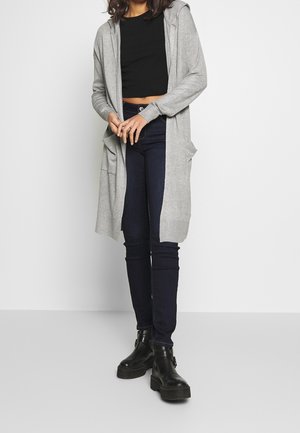 Strickjacke - mottled light grey