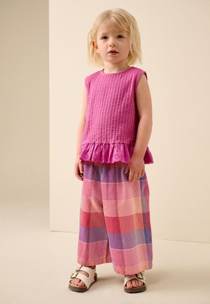 Next, REGULAR FIT PULLON BARREL  - Stoffhose - bright pink multi check