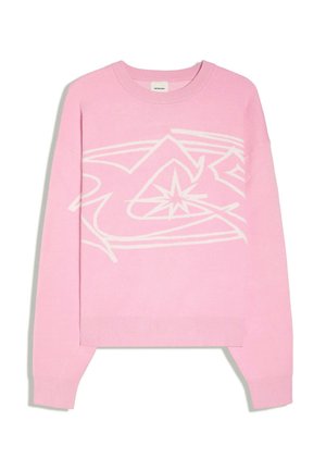 Bershka, ROUND NECK - PRINTED SWEATER - Pullover - light pink