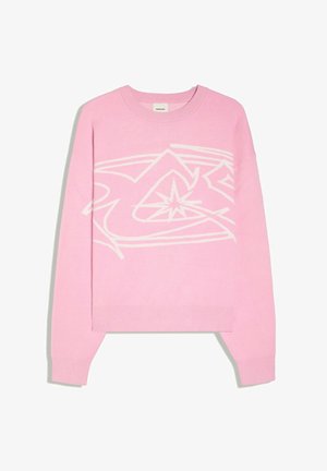 Bershka, ROUND NECK - PRINTED SWEATER - Pullover - light pink