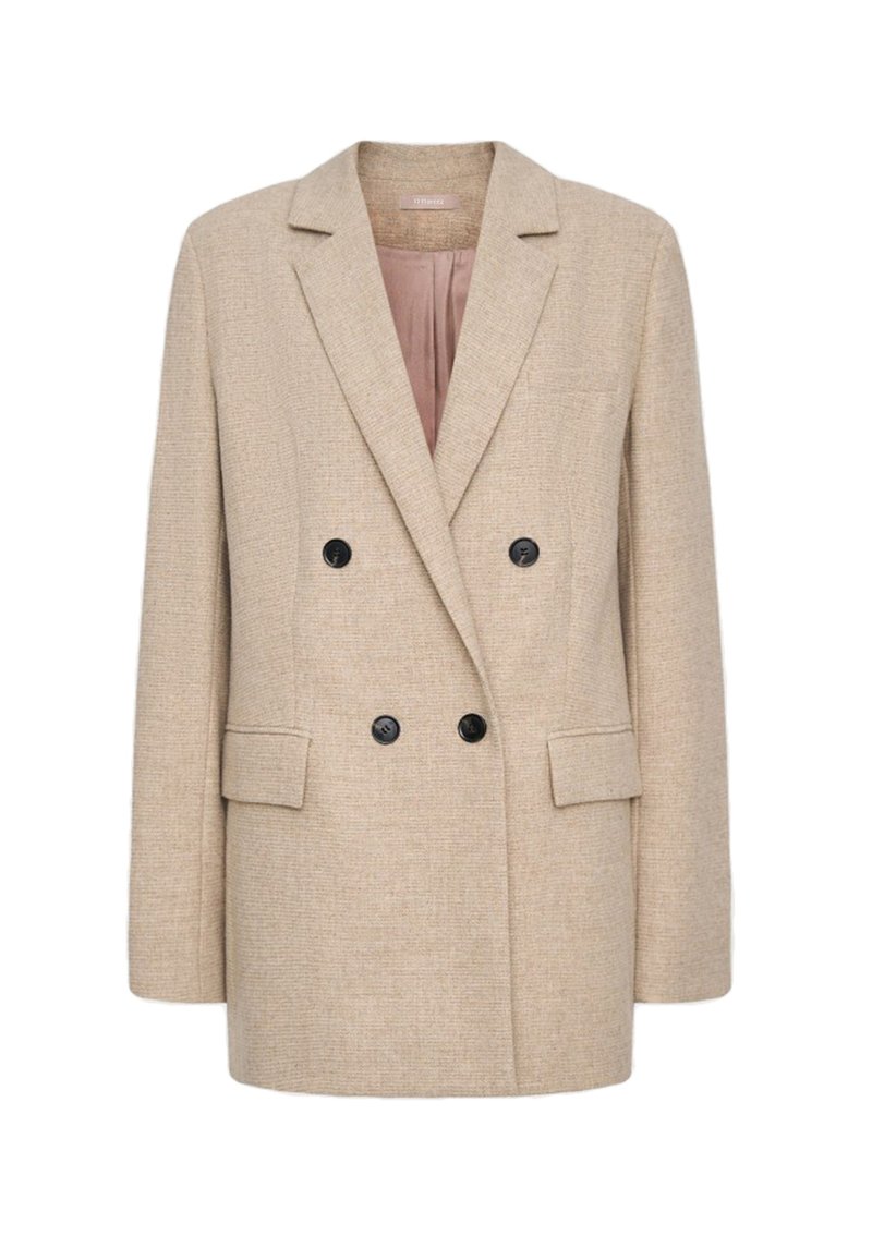 Damen Parkas | 12storeez ZWEIREIHER MIT KLAPPEN Kurzmantel beige/beige-meliert - TS83980 Damen Parkas | 12storeez ZWEIREIHER MIT KLAPPEN Kurzmantel beige/beige-meliert - TS83980
