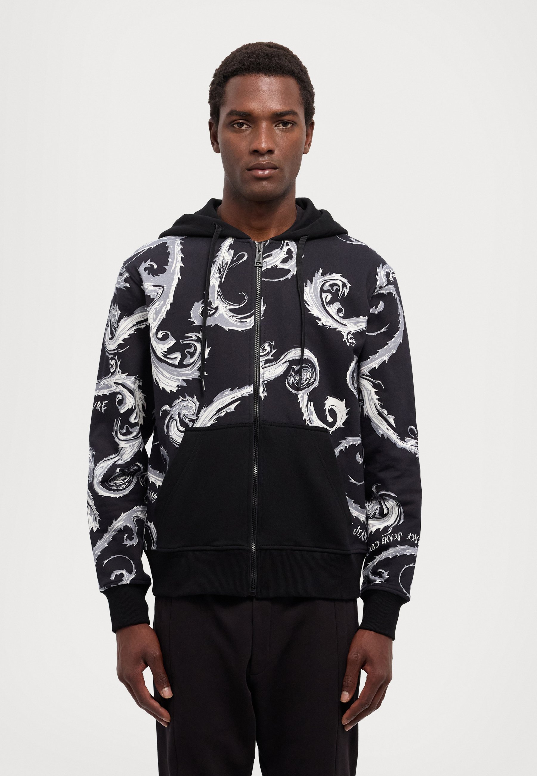 Versace Jeans Couture CHROMO - Hoodie - white/black/white