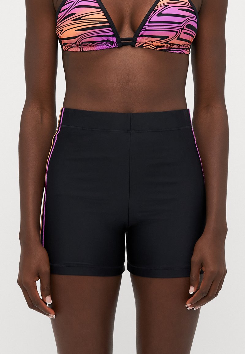 Puma SWIM WOMEN HIGH WAIST HOTPANTS - Κάτω μέρος μπικίνι - black