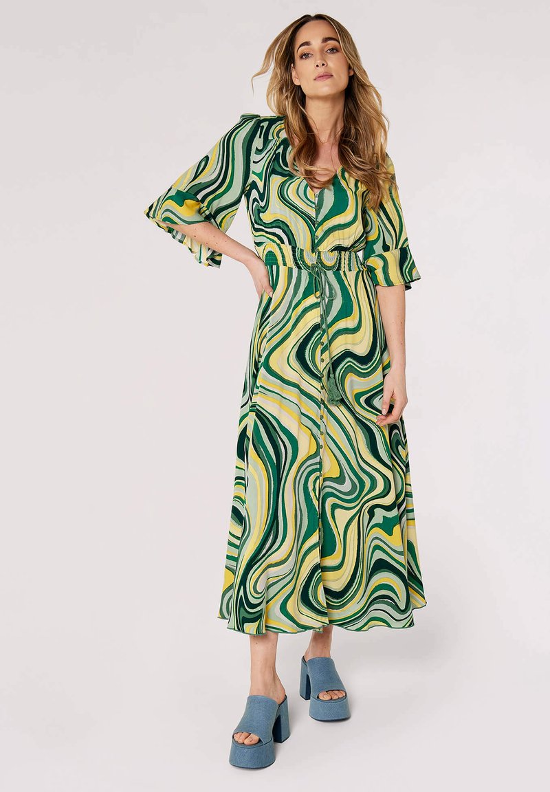 Apricot RETRO SWIRL - Maxikleid - green