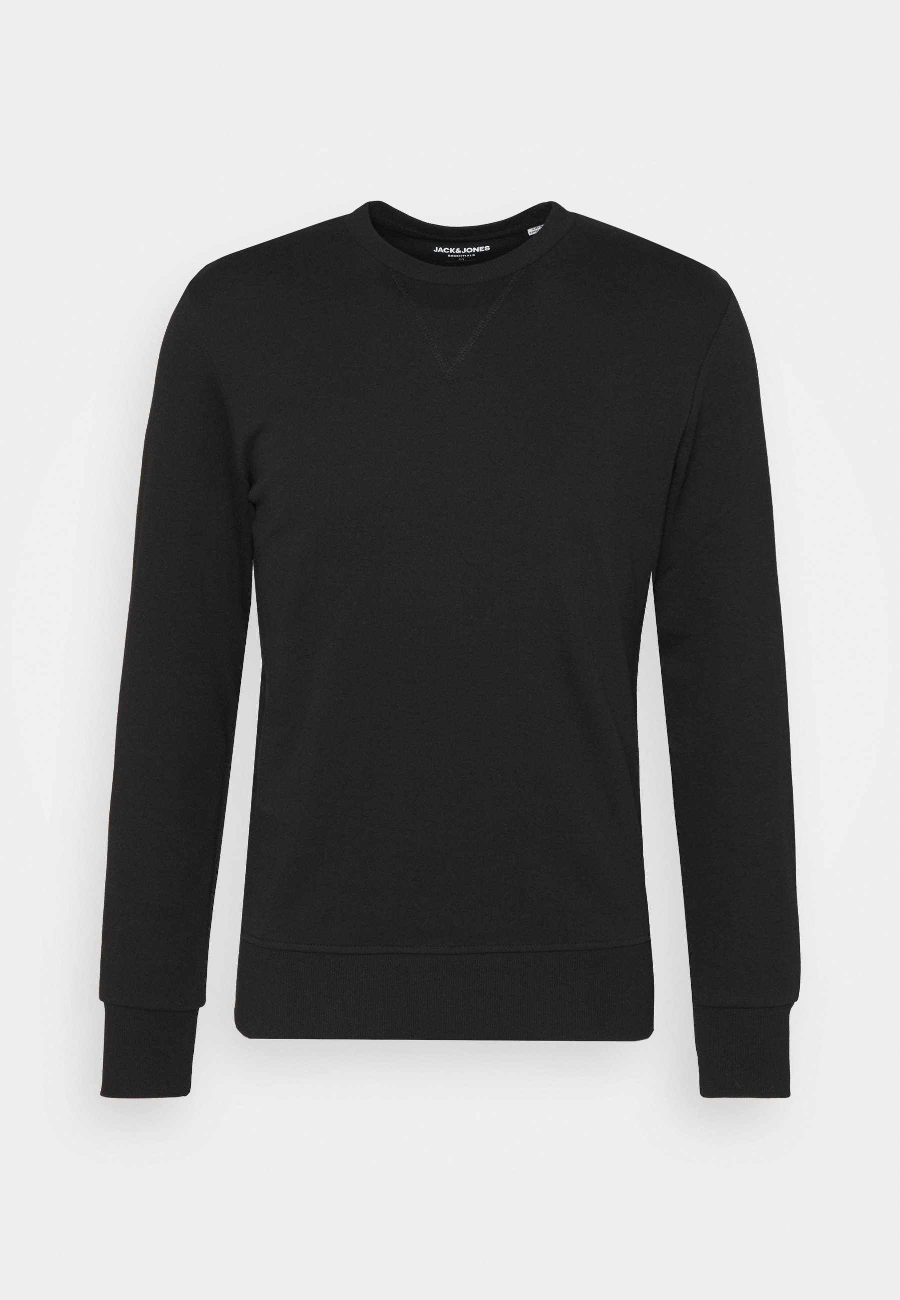 Jack u0026 Jones JJEBASIC CREW NECK - Sweatshirt - black/noir - ZALANDO.FR