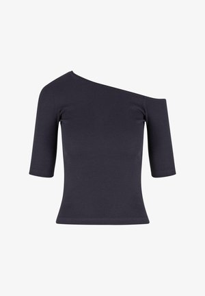Urban Classics, ASYMMETRIC - Trükipildiga T-särk - navy