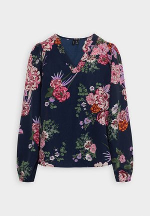 Vero Moda VMVIOLA V-NECK - Blouse - navy blazer