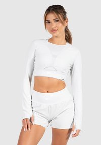 Smilodox CROP FASTLANE - Maglietta a manica lunga - hellgrau