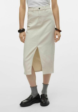 VMVERI CALF - Pencil skirt - birch