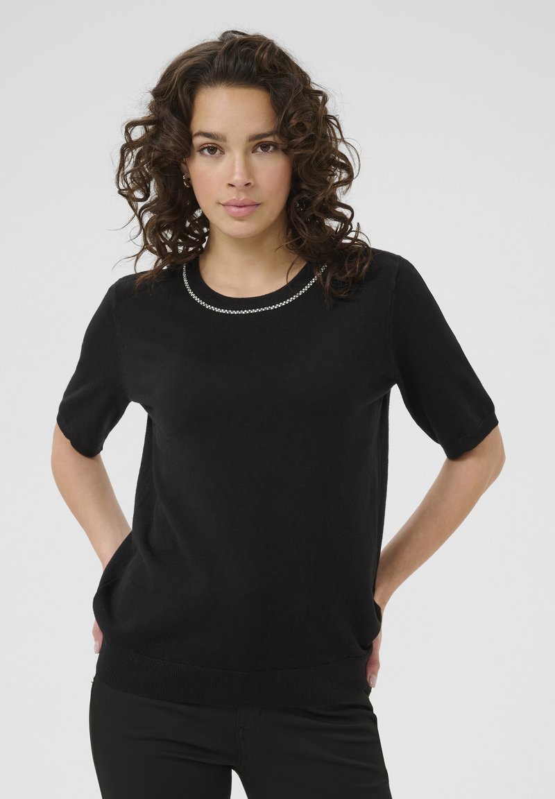 Kaffe Triko s potiskem - black deep
