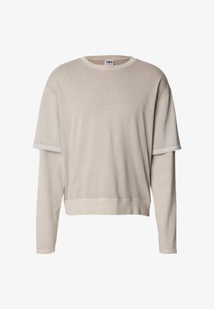 Urban Classics, WASHED DOUBLE LAYERED LONGSLEEVE - Sweatshirt - cloud