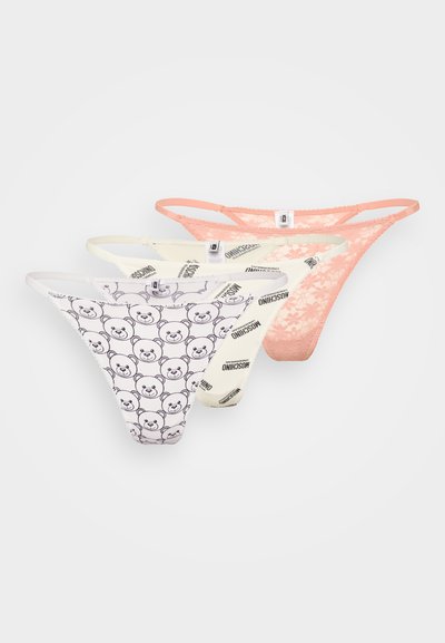 Moschino Underwear PERIZOMA 3 PACK - String - white fantasy