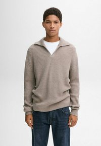 Massimo Dutti MOCK NECK - Jumper - brown