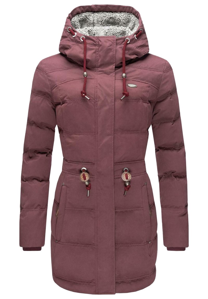 Ragwear ASHANI PUFFY - Zimní kabát - weinrot