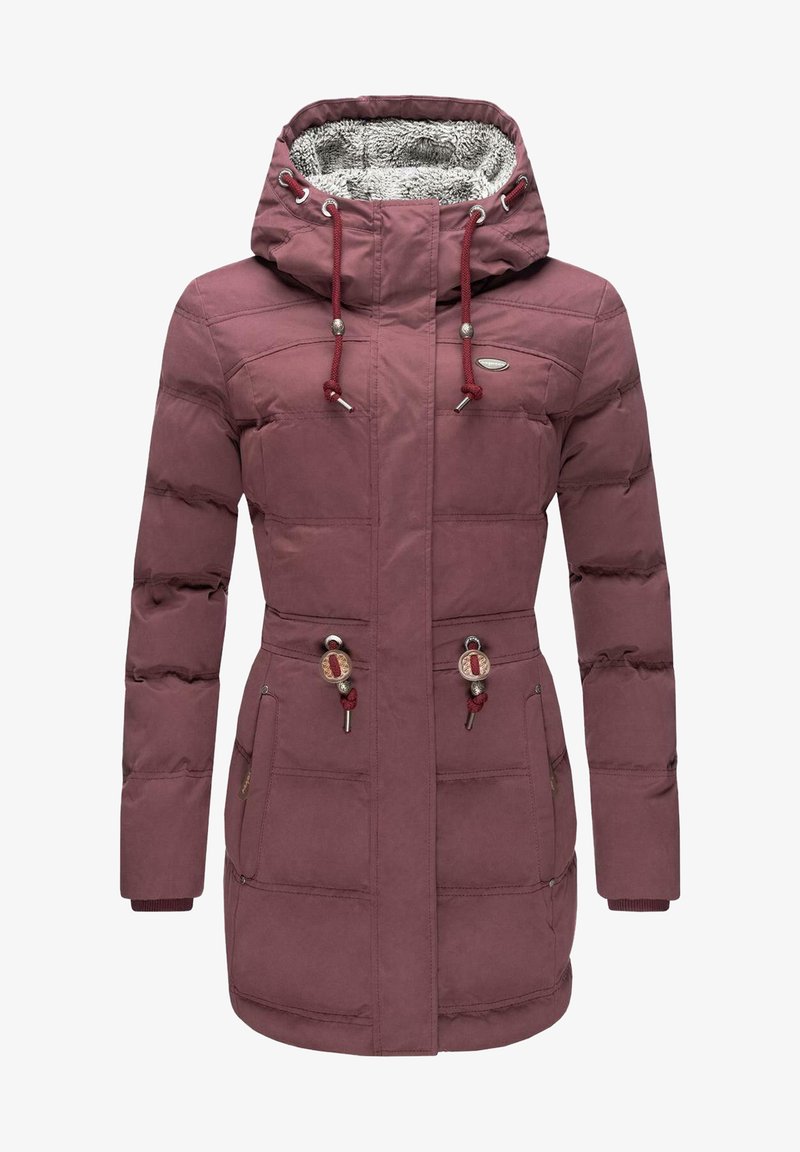 Ragwear ASHANI PUFFY - Zimní kabát - weinrot