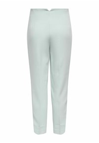Pantalones en un suave verde pastel con un diseño ajustado, que cuentan con una cintura alta y piernas ajustadas. Tejido suave con bolsillos traseros.