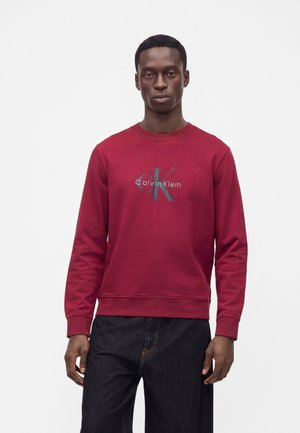 Calvin Klein Jeans, COTTON TERRY MONOGRAM SWEATSHIRT - Суитшърт - rhododendron