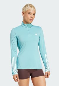 adidas Performance 1/4 ZIP - Pitkähihainen paita - mint ton   white