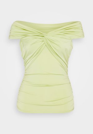 Gina Tricot, TWISTED OFF SHOULDER - Top - lime sherbet