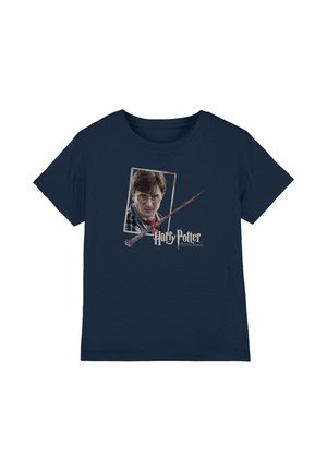 Cotton Soul, HARRY POTTER HARRYS WAND PORTRAIT UNISEX - Print T-shirt - dark blue