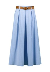 zero MIT NADELSTREIFEN - Gonna a pieghe - classic bluewhite